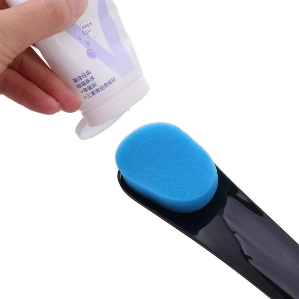 Foldable Sponge Back Applicator Long Handle Bathing Tool Bath Scrubber  Travel