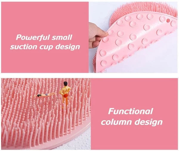 Soft Silicone Shower Brush, Silicone Bath Massage Cushion Brush, Wall Mounted
