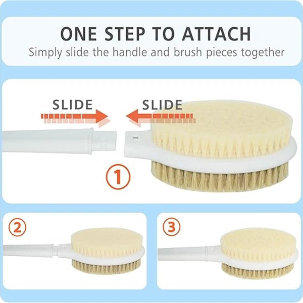 20.5 Back Bath Brush Long Handle for Shower for Elderly men and Women back Scrub