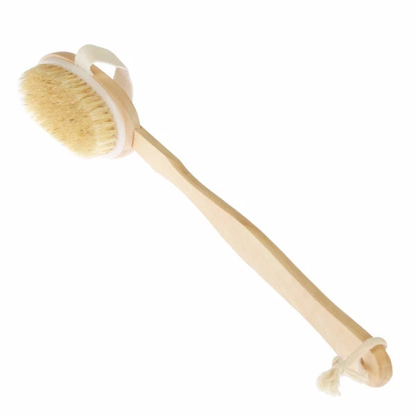Natural Wooden 15" Bath Shower Body Back Brush Spa Scrubber With Long Handle US