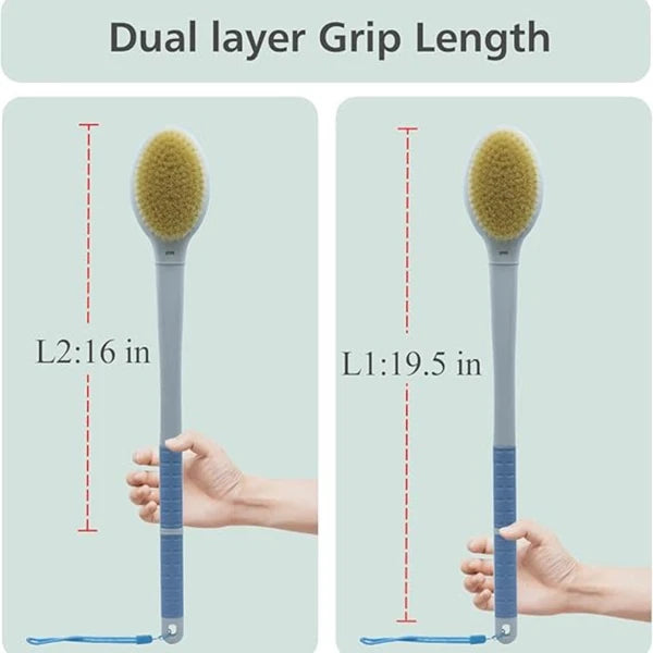 20.5 Back Bath Brush Long Handle for Shower for Elderly men and Women back Scrub