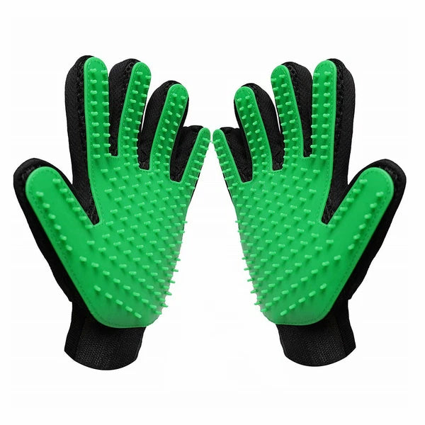 Pet Dog Cat Bath Gloves Grooming Washing Massage Fur Hair Soft Cleaning Brush US