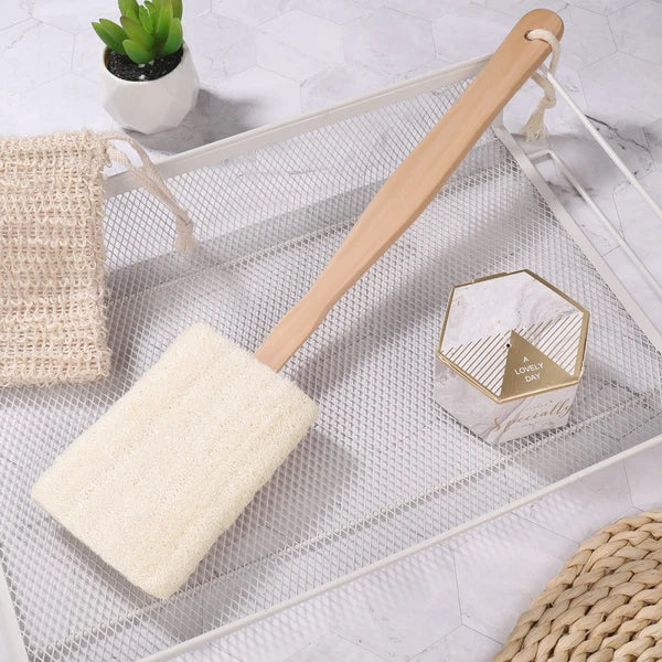 Loofah Bath Brush Man Miss Body Exfoliator Dry Brushing Back Scrubber