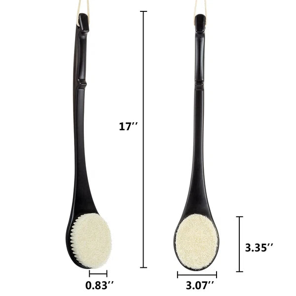 Exfoliating Shower Brush Bath Body Brush Never Mold Back Brush Long Handle fo...