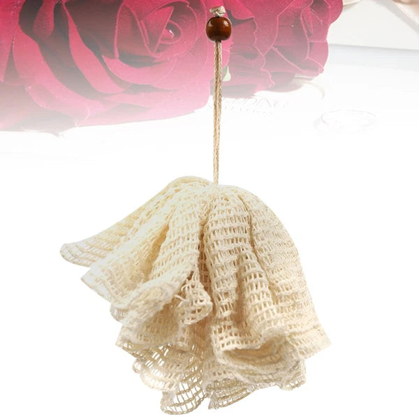 Bath Flower Towel Back Scrubber for Shower Exfoliating Balls Mesh