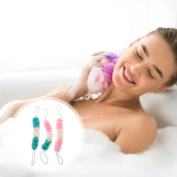 3 Pcs Back Scrubber Bath Towel Man Body Tool Puff Shower Exfoliating