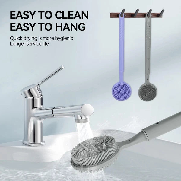 Back Scrubber for Shower, (16-24 Inch) Extendable Bath Brush Long Handle for ...