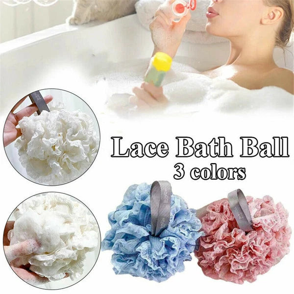 Exfoliating Large Body Scrubber Sponge Flower Brush Puff Bath Loofah Mesh Shower