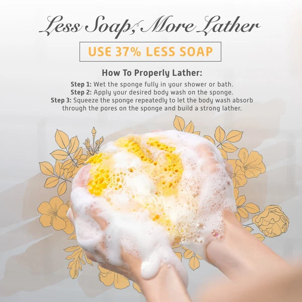 Exfoliating 2-Texture Loofah Sponge Ultra Soft, for Bath and Shower (Pack of 2)