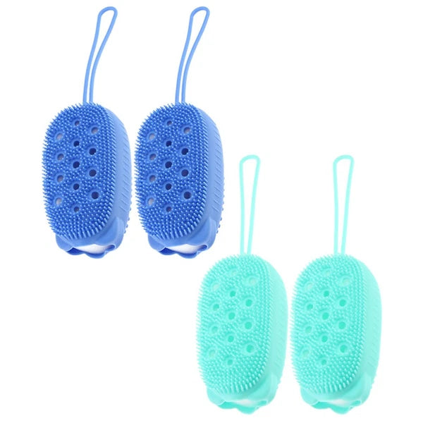 4 Pcs Scrub Brush Man Shower Scrubber for Body Bath Scrubbers Brushes