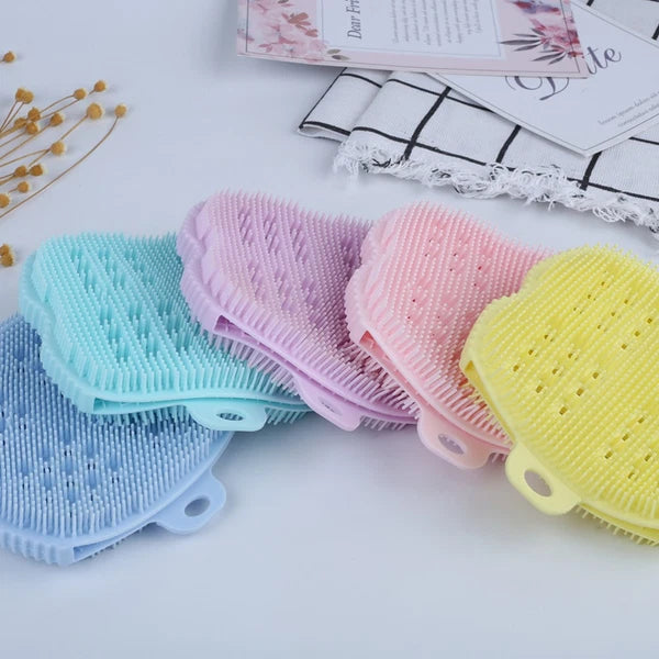 Exfoliating Towel Bath Scrubber for Cleaning Baby Back Shower Brush