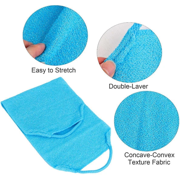 Bath Towel Shower Back Scrubber Skin Exfoliating Body Brush Washing Cloth Strip