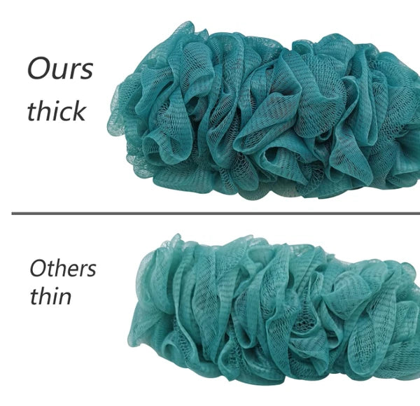 Back Scrubber for Shower with Long Handle, Soft Nylon Mesh Sponge, Blue, Unisex