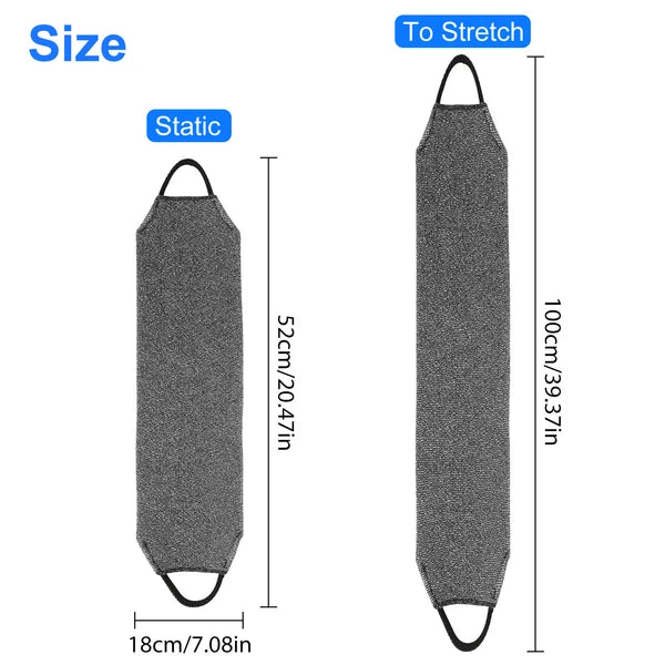 Shower Back Scrubber Cloth Bath Towel Body Brush Cleaning Strip Skin Exfoliating