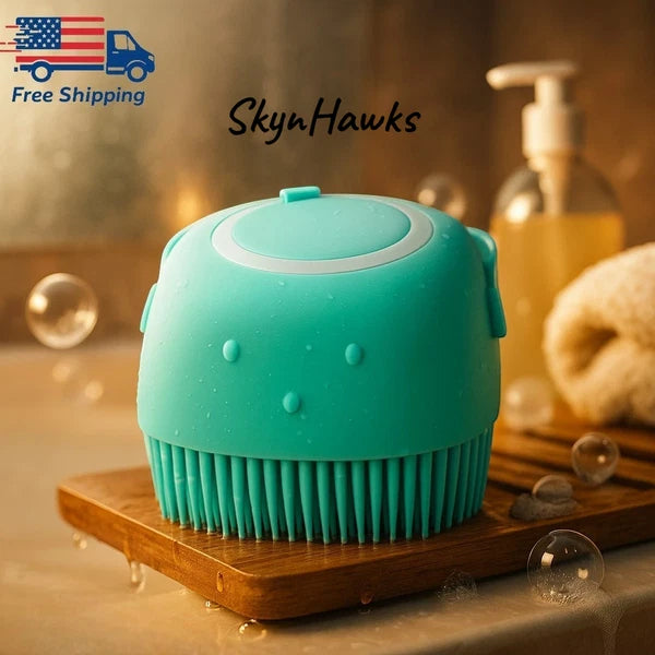 Silicon Massage Bath Brush Hair Scalp Bathing Brush For Cleaning Body Pack of 3