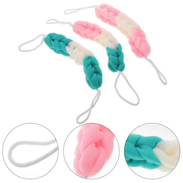 3 Pcs Back Scrubber Bath Towel Man Body Tool Puff Shower Exfoliating