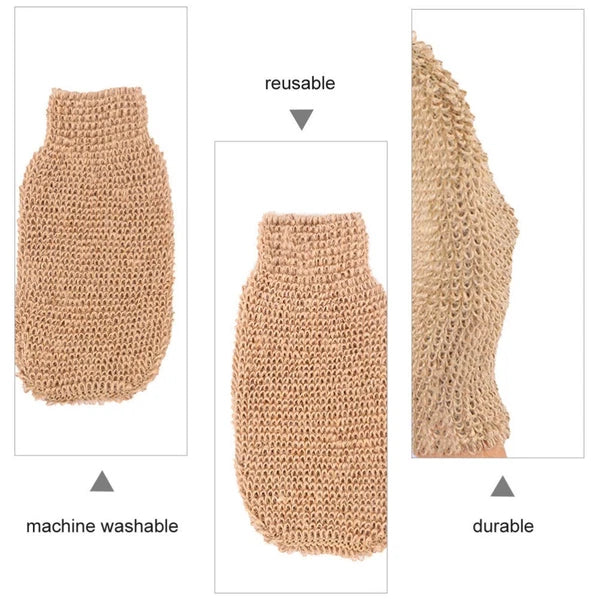 2Pcs Exfoliating Body Brush Glove Bath Scrubber for Smooth Skin