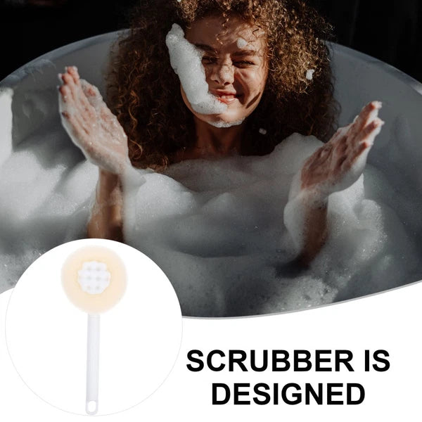 Plastic Exfoliating Brush Body Bath Brush Portable Back Scrubber Handle Shower