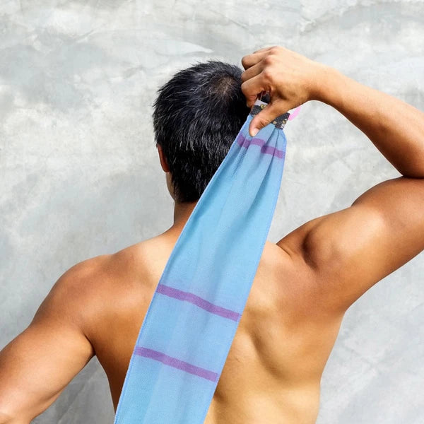 Exfoliating Shower Back Scrubber Back Washer Body Bath Towel Skin Exfoliating