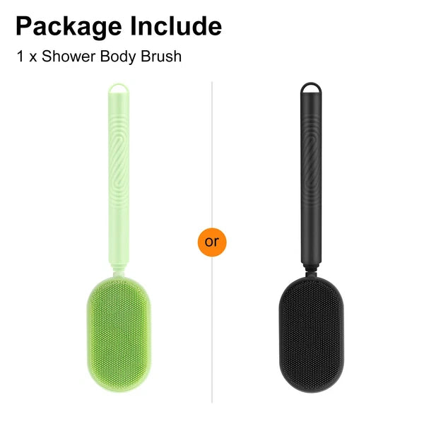 Telescopic Back Bath Scrubber Anti-Slip Silicone Body Brush, Adjustable Handle