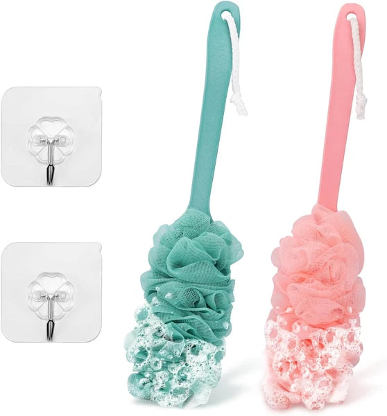 Bath Loofah Sponge Brush Shower Long Handle Back Scrubber Bathing Accessories