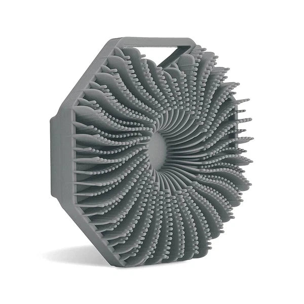 2 in 1 Body Shower Scrubber Wash Exfoliator Brush Scalp Silicone Massager