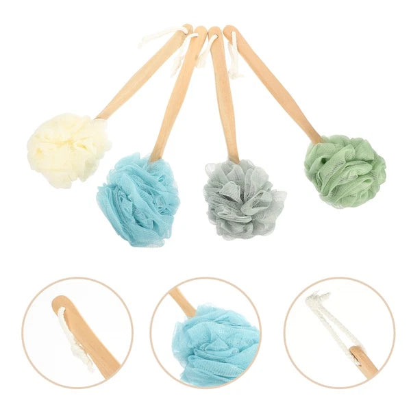 4 Pcs Bath Brush Rubs Back Brushes Shower Exfoliating Scrub Dry