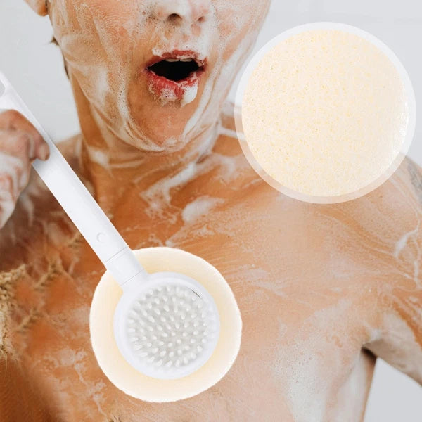 Plastic Exfoliating Brush Body Bath Brush Portable Back Scrubber Handle Shower