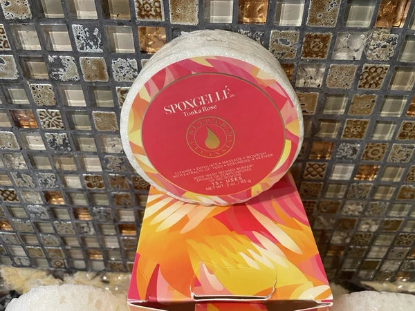 Spongelle Set 3 Body Wash Infused Buffer Sunlit Bergmot Pear Blossom Tonka Rose