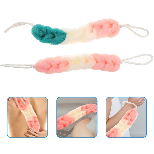 3 Pcs Back Scrubber Bath Towel Man Body Tool Puff Shower Exfoliating