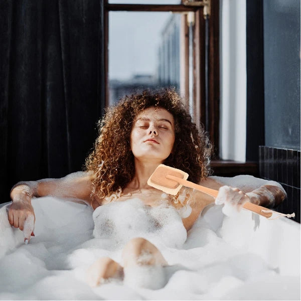 Back Massage Brush Body Scrub Shower Scrubbing for Long Handle Bath