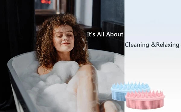 2 Pcs Silicone Body Scrubber, Dish Scrubber, Soft Silicone Loofah, Exfoliator