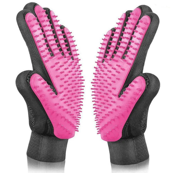 Pet Dog Cat Bath Gloves Grooming Washing Massage Fur Hair Soft Cleaning Brush US