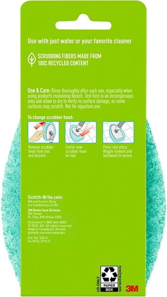Scotch-Brite Non-Scratch Tub and Shower Scrubber Kit (2 Handle With Refill Pads)