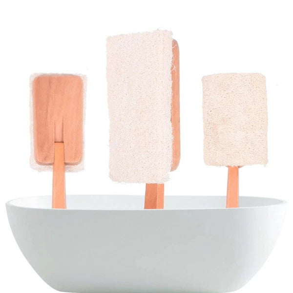 Loofah Bath Brush Scrubber Facial Exfoliating Sponges Back