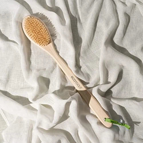Bath Bristle Brush with Long Handle, Cleanse Back & Hard-to-Reach Areas