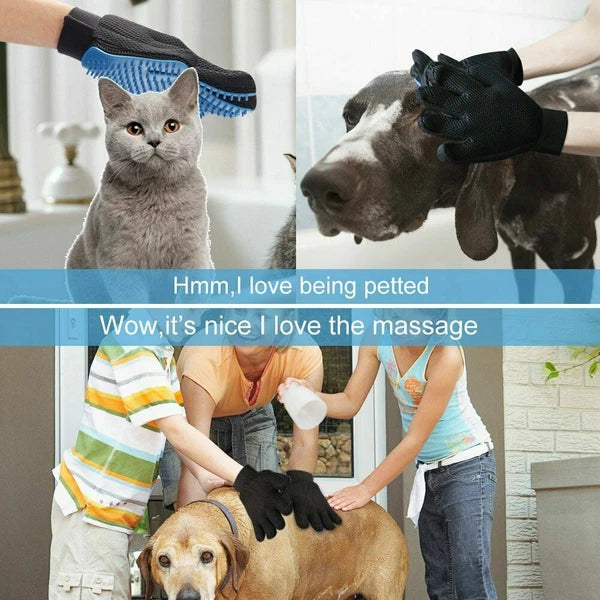 Pet Dog Cat Bath Gloves Grooming Washing Massage Fur Hair Soft Cleaning Brush US