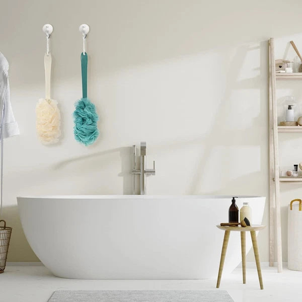 2Pack Back Scrubber for Shower, Loofah Sponge Shower Brush Using Body Exfolia...