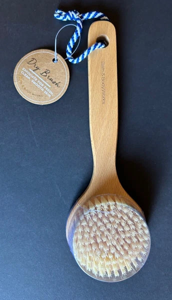 Bath & Body Works Wooden Handle Exfoliating Soft Bristle Dry Brush New Sealed