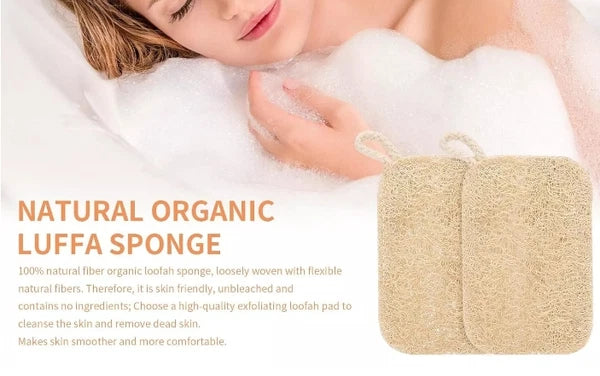 5pcs Natural Loofah Sponge Exfoliating Body Scrubber Shower Bath Spa Dishes Wash