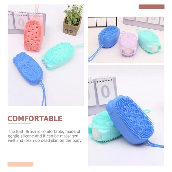4 Pcs Scrub Brush Man Shower Scrubber for Body Bath Scrubbers Brushes