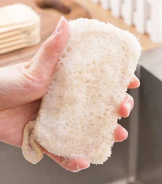 5pcs Natural Loofah Sponge Exfoliating Body Scrubber Shower Bath Spa Dishes Wash