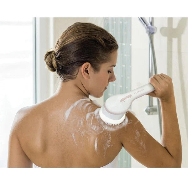 Finishing Touch Flawless Cleanse Spa Spinning Body Brush and Shower Wand 3 Heads