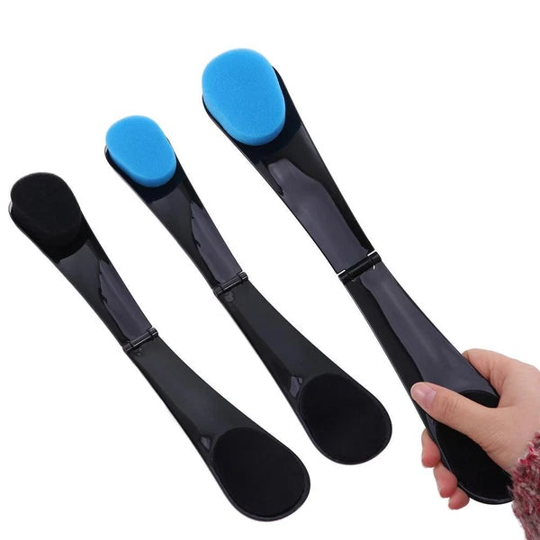 Foldable Sponge Back Applicator Long Handle Bathing Tool Bath Scrubber  Travel