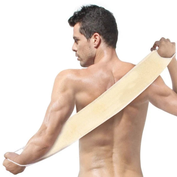 Exfoliating Backwash Belt Strap Loofah Bath Shower Body Sponge Scrubber Brush ..
