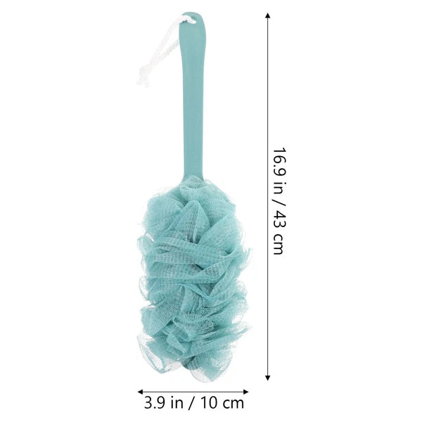 Bath Scrubber Brush Long Handle Shower Body Sponges Back Nylon Mesh Brush for