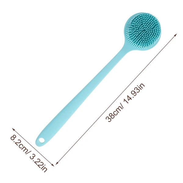 Long Handle Bath Brush Silicone Shower Scrubber Back Body for The