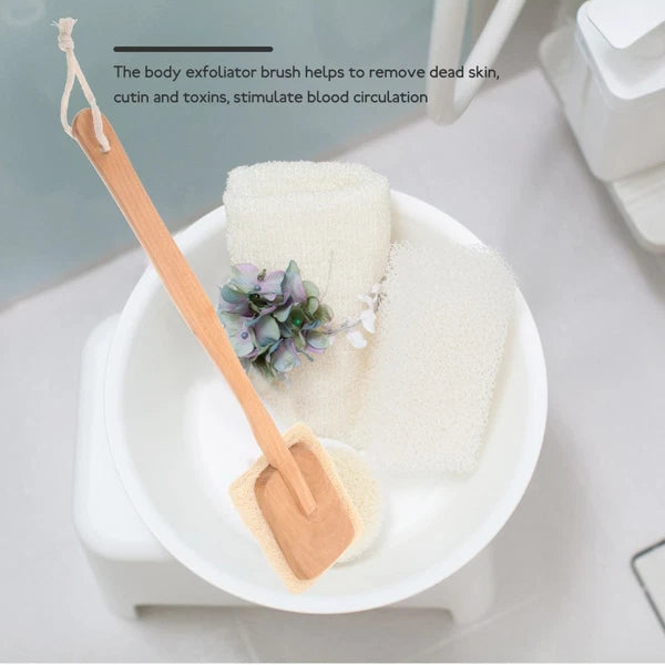 Back Massage Brush for Lotion Application Scrubbing Long Handle Bath