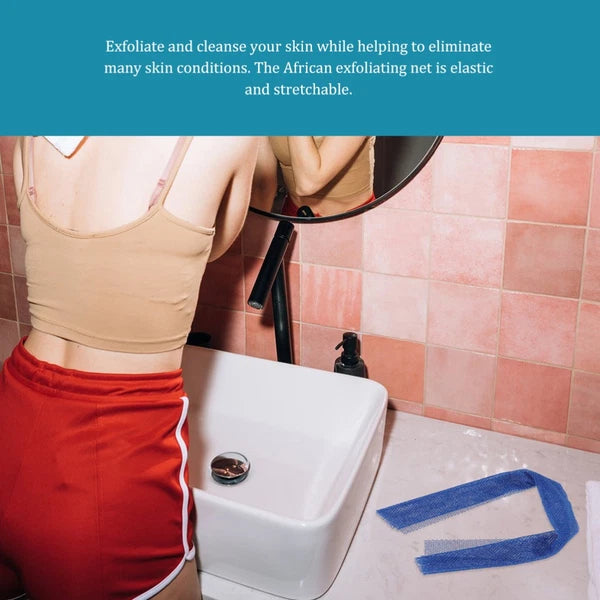 2 Pcs Bath Towel Women's Man Bathroom Scrubber Shower Brush for Body