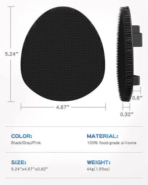 Manmihealth Silicone Back Scrubber(Thick Bristles) & Soft Bath Glove Set, Super-